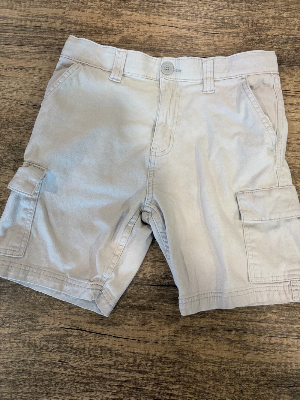 Kids Casual Cargo Shorts - Light Gray